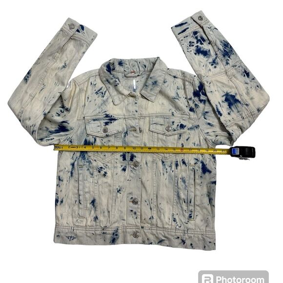 FREE PEOPLE Rumors Denim Jacket Size LARGE - Picture 8 of 16